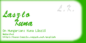laszlo kuna business card