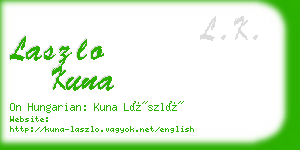 laszlo kuna business card